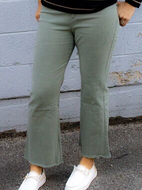 Mint Green Straight-Leg Jeans